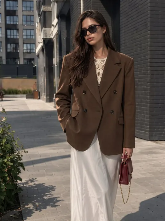 Oversized Double-Breasted Blazer