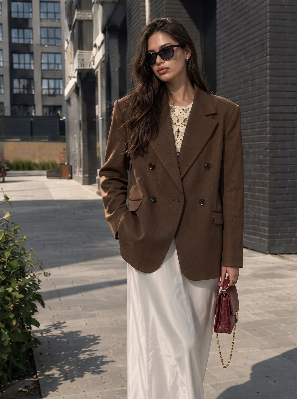 Oversized Double-Breasted Blazer — 1