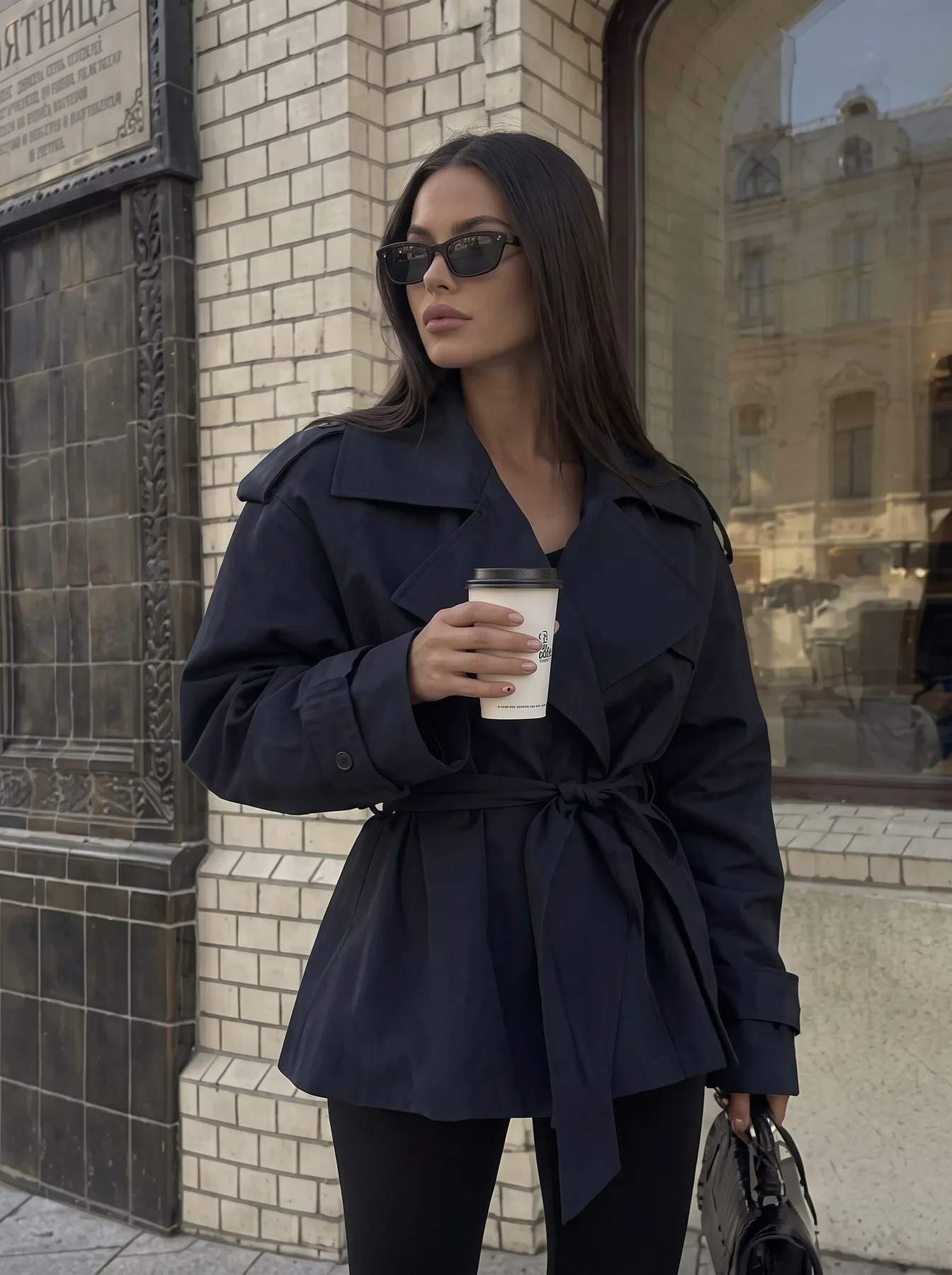 Navy Trench Coat — 1