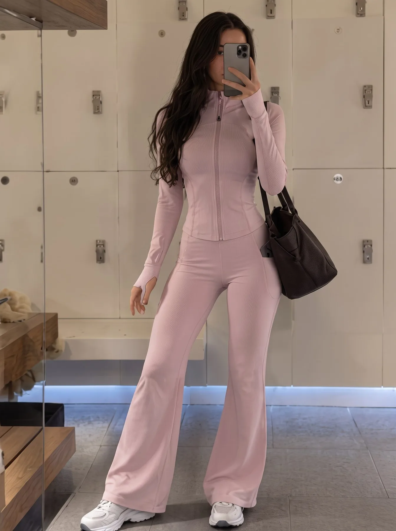 Pink Active Set with Phone Pocket — 1